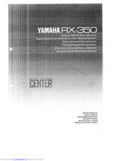 Yamaha RX-350 Owner's Manual