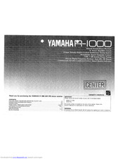 Yamaha R-1000 Owner's Manual