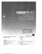 Yamaha R-10 Owner's Manual