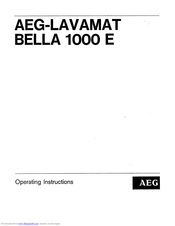 AEG Lavamat Bella 1000 E Operating Instructions Manual