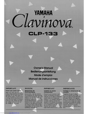 Yamaha Clavinova CLP-133 Owner's Manual