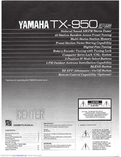 Yamaha TX-950 Owner's Manual