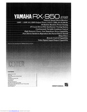 Yamaha RX-950 Owner's Manual