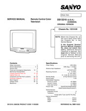 Sanyo DS13310, DS19310 Service Manual