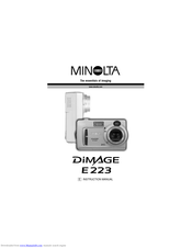 Minolta DiMAGE E223 Instruction Manual