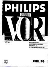 Philips VR502 Operating Instructions Manual