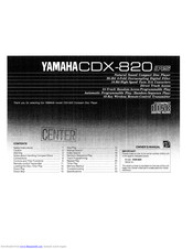 Yamaha CDX-820 Owner's Manual