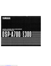 Yamaha DSP-E300 Operation Manual