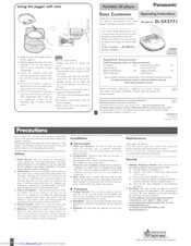 Panasonic SLSX277J - PORT. CD PLAYER Operating Instructions Manual