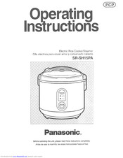 Panasonic SRSH15PA - RICE COOKER-LOW Operating Instructions Manual