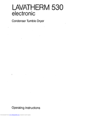 AEG Lavatherm 530 Electronic Operating Instructions Manual