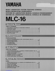 Yamaha MLC-16 Operating Manual