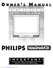 Magnavox color tv Owner's Manual