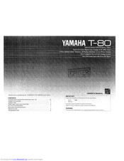 Yamaha T-80 Owner's Manual