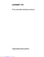 AEG LAVAMAT 770 Operating Instructions Manual