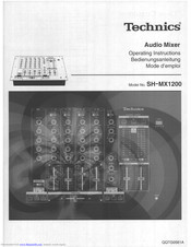 Technics SH-MX1200 Operating Instructions Manual