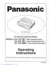 Panasonic AG750P - VCR/BRC Operaing Instructions