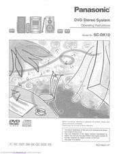 Panasonic SC-DK10 Operating Instructions Manual