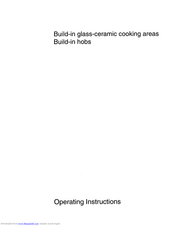 AEG Build-in glass-ceramic cooking areas Operating Instructions Manual