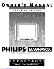 Magnavox color tv Owner's Manual