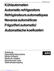 AEG Automatic refrigerators Operating Instructions Manual
