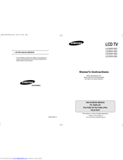 Samsung LE26R51BD Owner's Instructions Manual