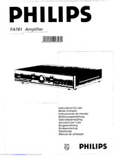 Philips FA761 Instructions For Use Manual