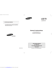 Samsung LA22N21B Owner's Instructions Manual