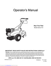 MTD 401 Series Operator's Manual