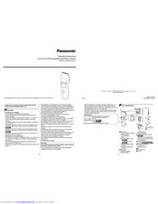 Panasonic ER2201 Operating Instructions