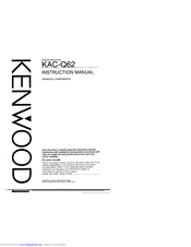 KENWOOD KAC-Q62 Instruction Manual