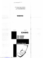 CASIO NX-6000 Owner's Manual