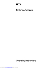 AEG Table Top Freezers Operating Instructions Manual