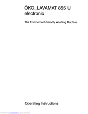 AEG OKO Lavamat 855 U electronic Operating Instructions Manual