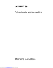 AEG LAVAMAT 661 Operating Instructions Manual