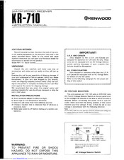 KENWOOD KR-710 Instruction Manual