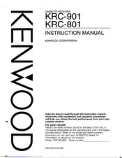 KENWOOD KRC-801 Instruction Manual