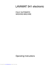 AEG Lavamat 541 electronic Operating Instructions Manual