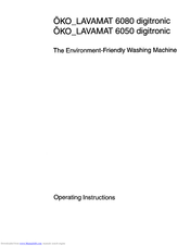 AEG oko lavamat 6050 digitronic Operating And Installation Instructions