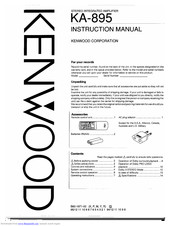 KENWOOD KA-895 Instruction Manual