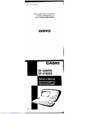 CASIO SF-5580RS Owner's Manual