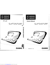 CASIO SF-5800AR Owner's Manual
