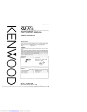 KENWOOD KM-894 Instruction Manual