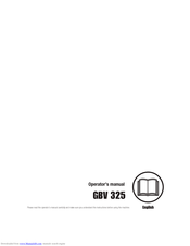 Husqvarna GBV 325 Operator's Manual