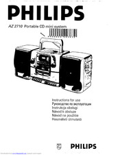 Philips AZ 2710 Instructions For Use Manual