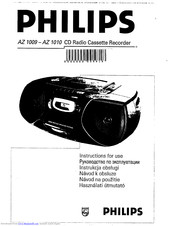 Philips AZ 1010 Instructions For Use Manual