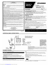 Sylvania SRT2019 Owner's Manual
