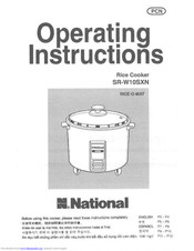 Panasonic Rice-o-mat SR-W10SXN Operating Instructions Manual