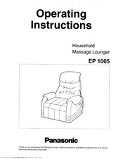 Panasonic EP1005 - MASSAGE LOUNGER Operating Instructions Manual