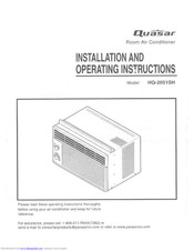 Quasar HQ-2051SH Operating Instructions Manual